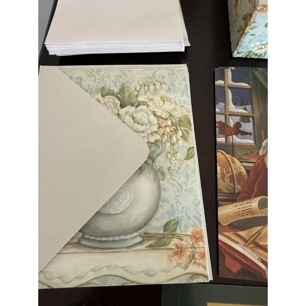 Christmas Card Lot of 10 Cards Some W/ Envelopes Holiday Crafts Ephemera Decor